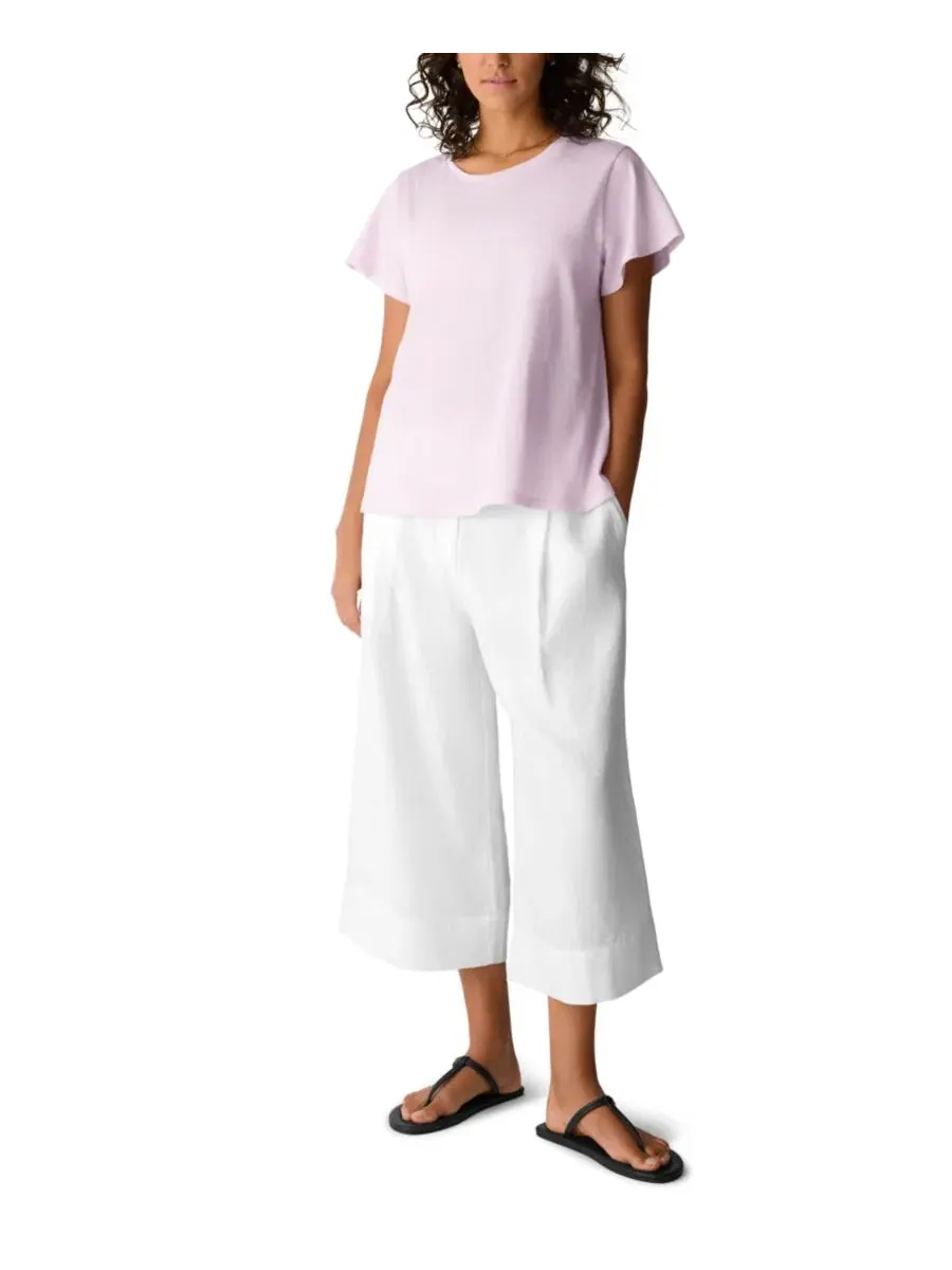 Футболка с коротким рукавом-крылышко Eileen Fisher — изображение 2 из 4, розовый