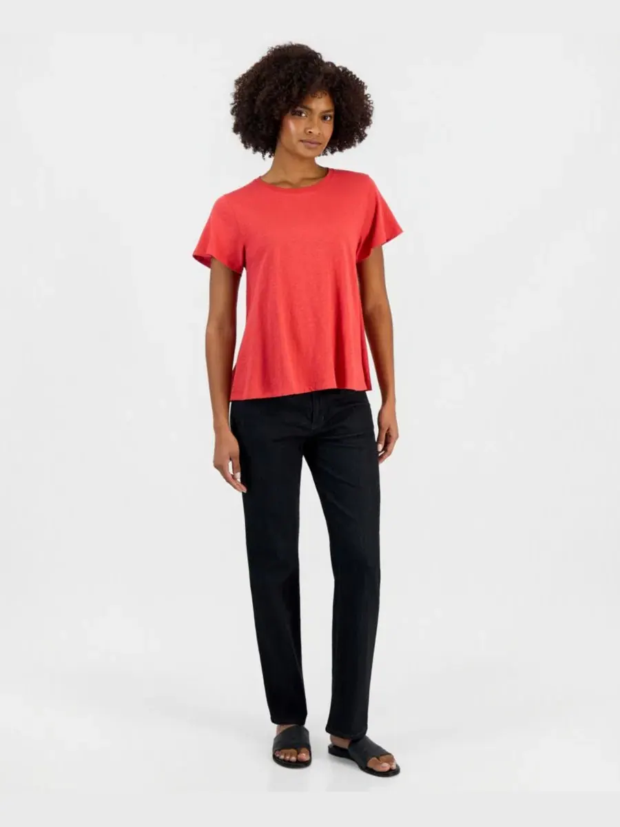 Футболка с коротким рукавом Eileen Fisher — изображение 2 из 4, гренадин
