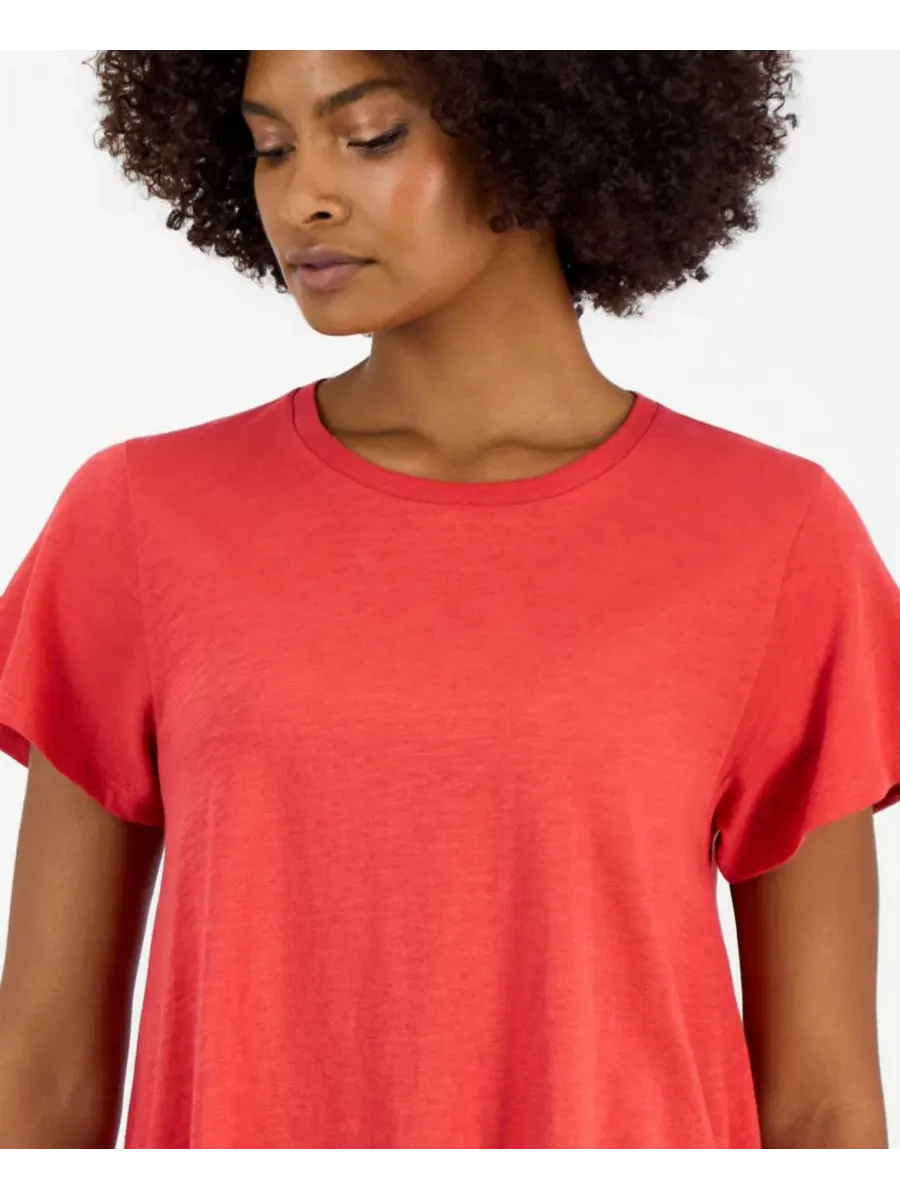 Футболка с коротким рукавом Eileen Fisher — изображение 3 из 4, гренадин
