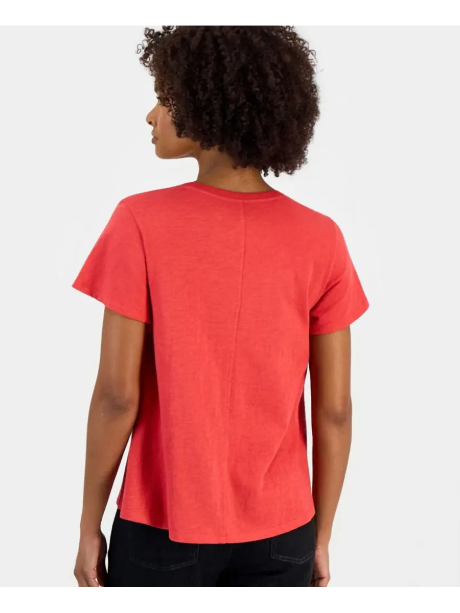 Футболка с коротким рукавом Eileen Fisher — изображение 4 из 4, гренадин