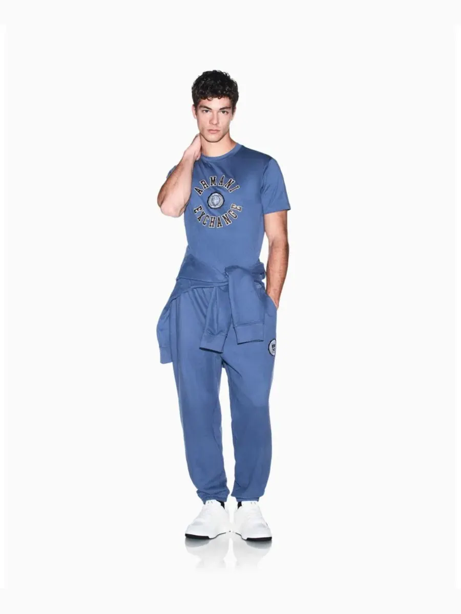 Футболка с длинным рукавом, с принтом A|X Armani Exchange — изображение 2 из 7, винтажный индиго