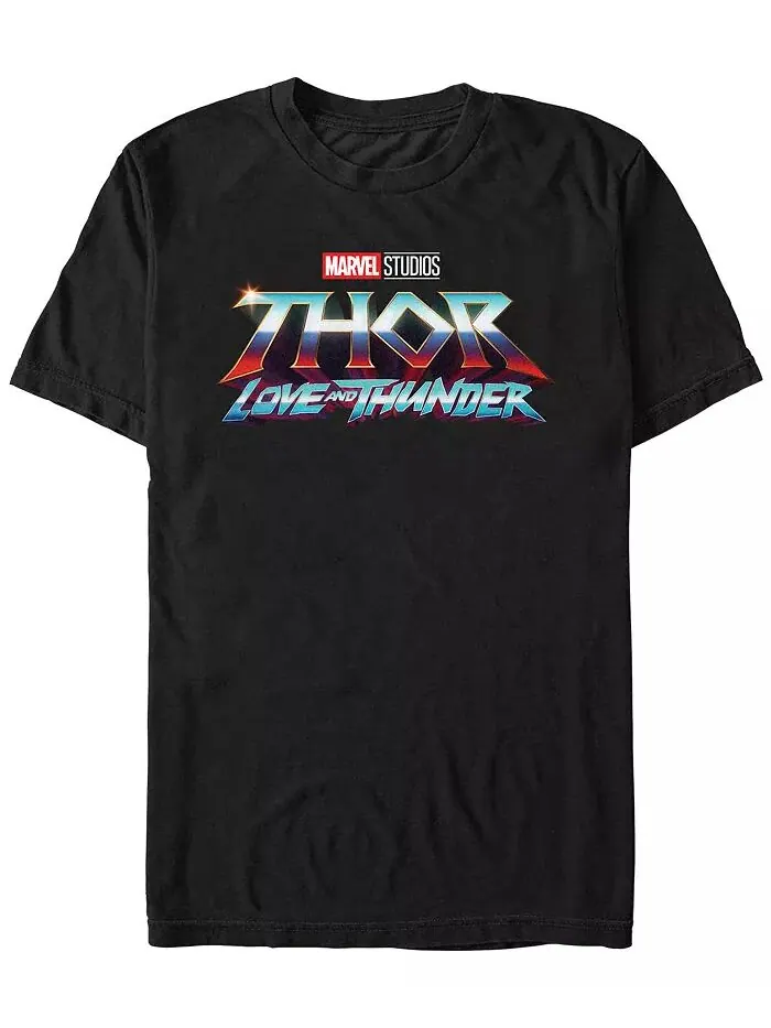 Мужская футболка с коротким рукавом с логотипом Thor-Love and Thunder Fifth Sun — изображение 1 из 1, черный