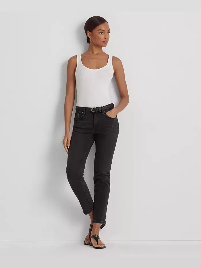 Топ-топ-стрейч Lauren Ralph Lauren — изображение 3 из 4, белый