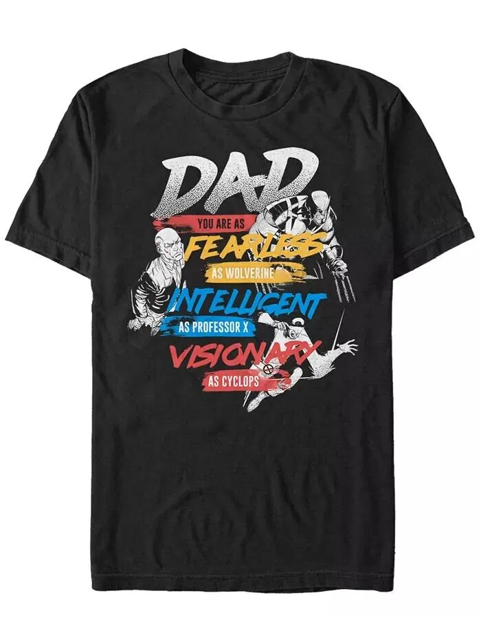 Мужская футболка с коротким рукавом из коллекции комиксов Marvel Dad You Are An X-Men Fifth Sun — изображение 1 из 1, черный