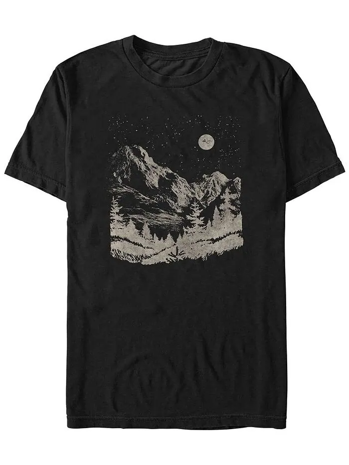 Мужская футболка с коротким рукавом Mountain Scene Fifth Sun — изображение 1 из 2, черный