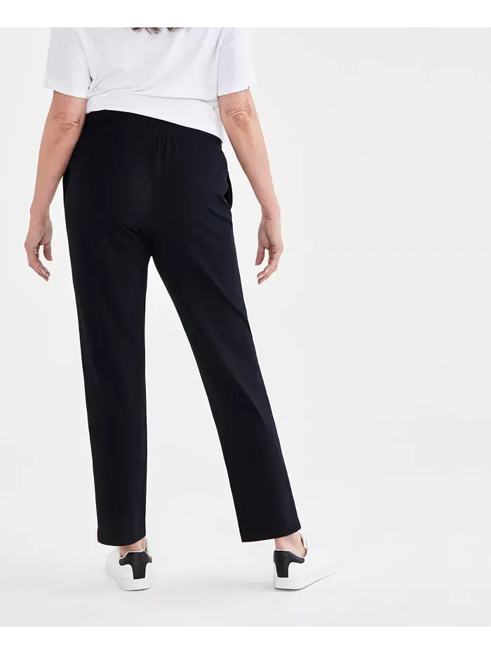 Женские спортивные брюки средней посадки со шнурком на талии, Regular & Petite Style & Co — изображение 4 из 4