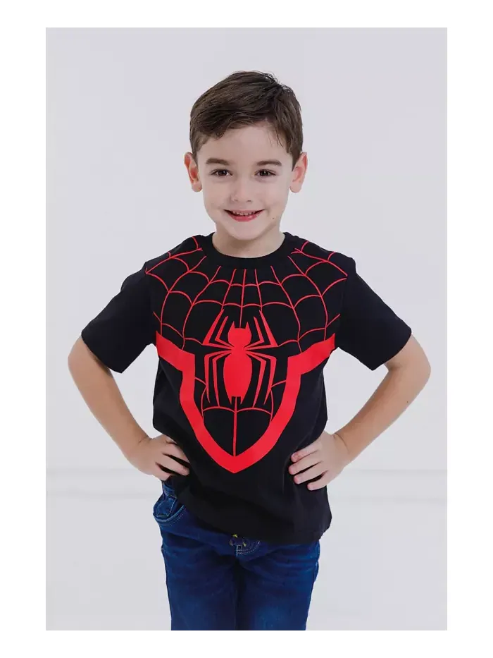 Футболка для мальчиков Marvel в стиле семейного косплея Spider-Man — изображение 1 из 6, черный