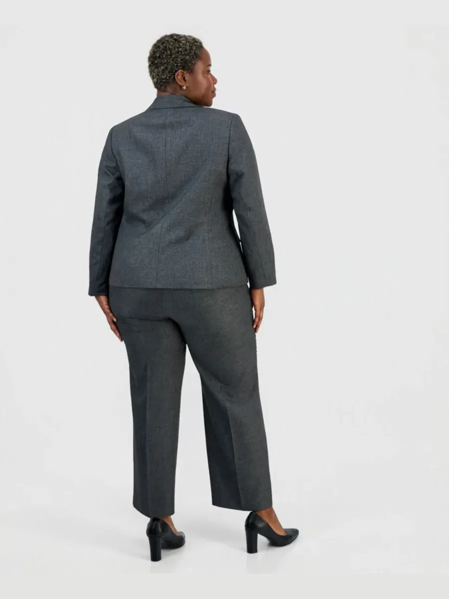 Костюм-двойка с жакетом и широкими брюками Le Suit — изображение 2 из 9, серый мульти