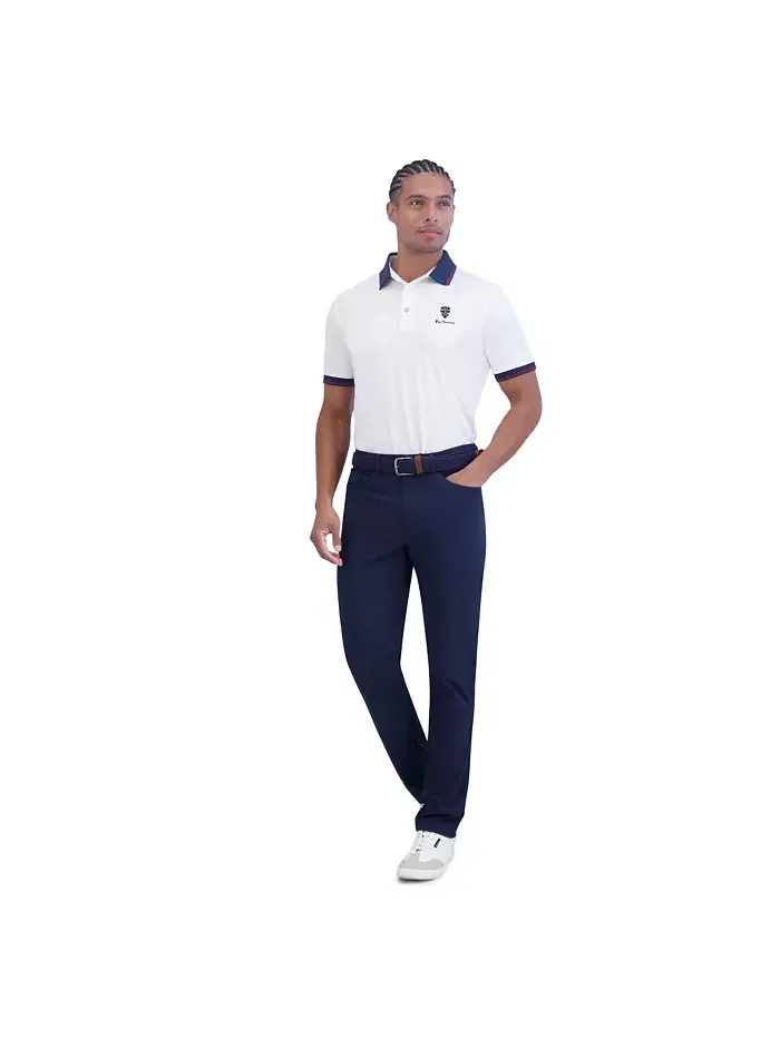 Мужская поло спортивного кроя Checker Rib Tech Pique Ben Sherman — изображение 2 из 5, белый