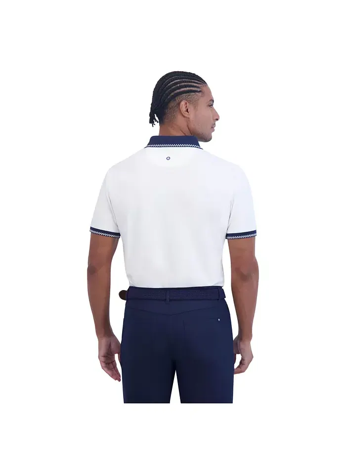 Мужская поло спортивного кроя Checker Rib Tech Pique Ben Sherman — изображение 4 из 5, белый