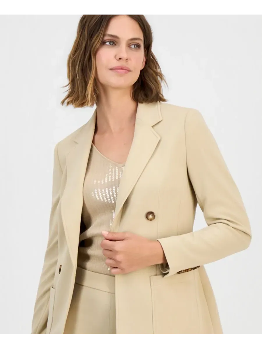 Комплект из жакета и брюк Anne Klein — изображение 3 из 4, сафари