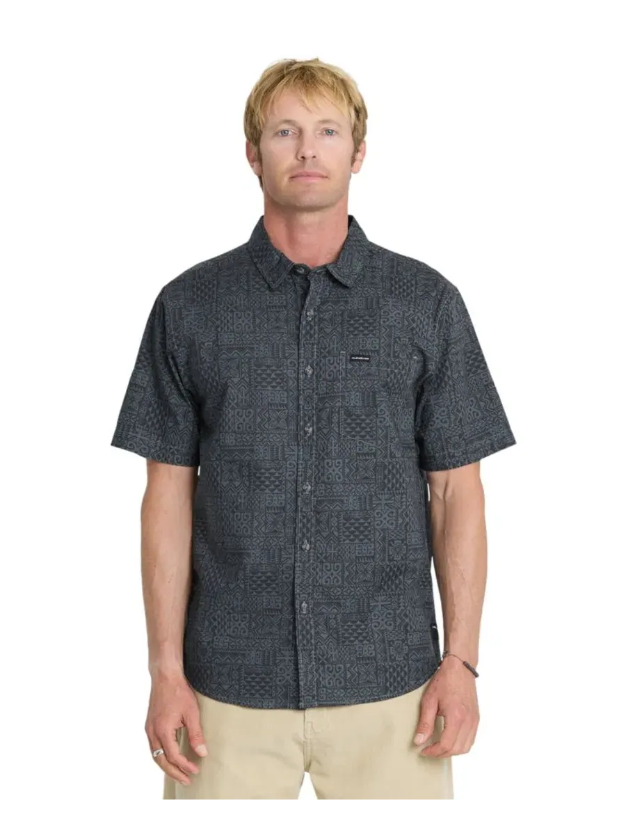 Мужская рубашка с принтом Koa Classic Quiksilver — изображение 1 из 5, серый