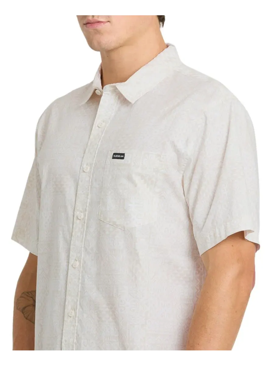 Мужская рубашка Koa Classic Printed Poplin Quiksilver — изображение 4 из 5, белый