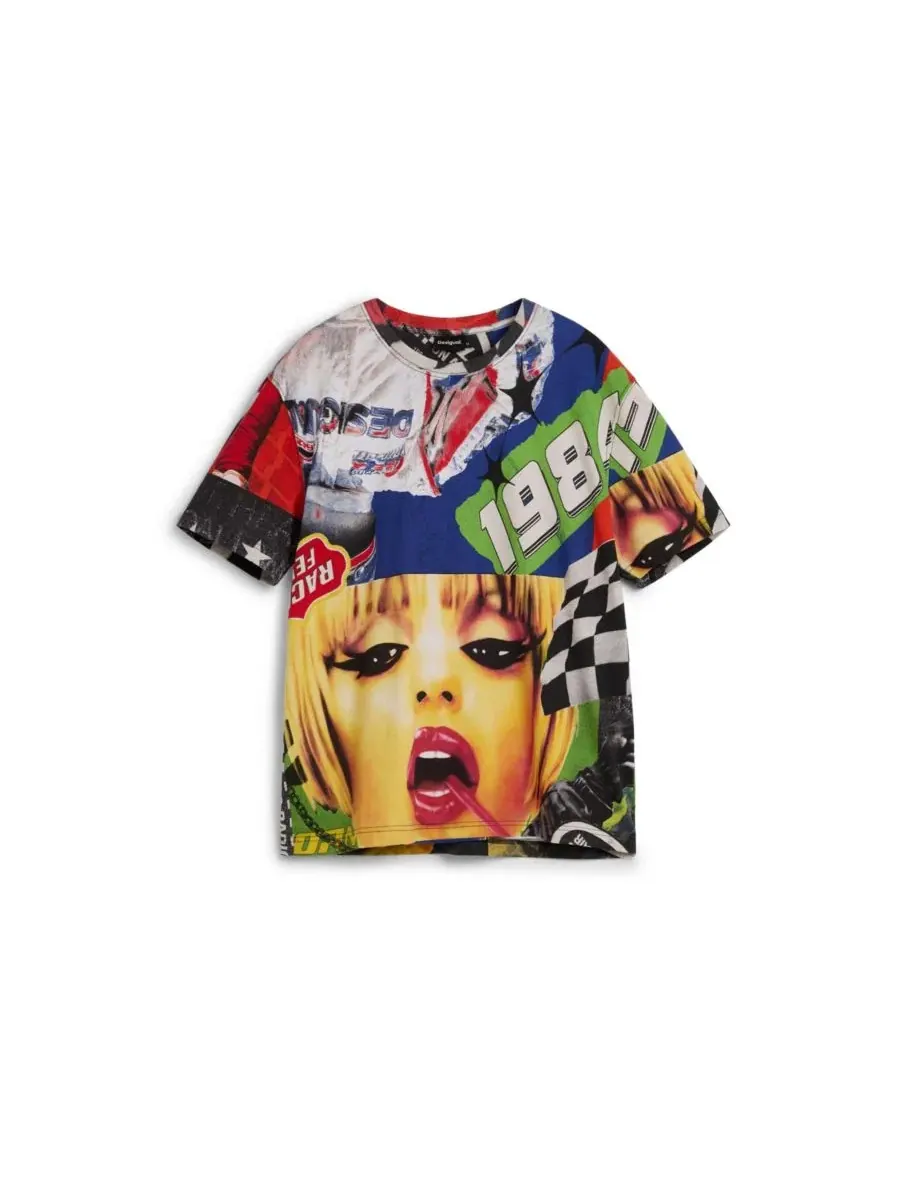 Футболка с принтом 1984 Racing Desigual — изображение 1 из 5, оранжевый красный