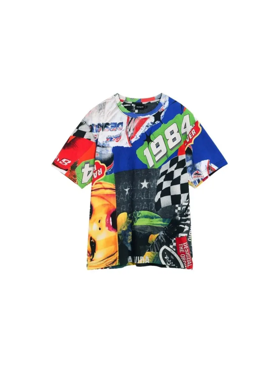 Футболка с принтом 1984 Racing Desigual — изображение 5 из 5, оранжевый красный