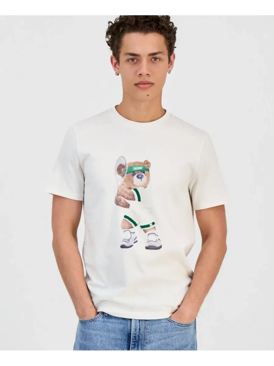 Футболка с принтом Tennis Bear GUESS