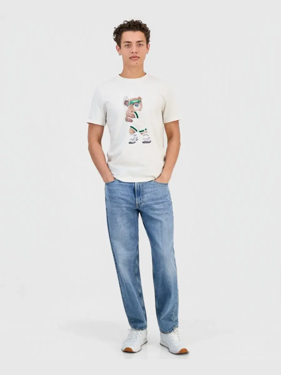 Футболка с принтом Tennis Bear GUESS — изображение 2 из 4, белый