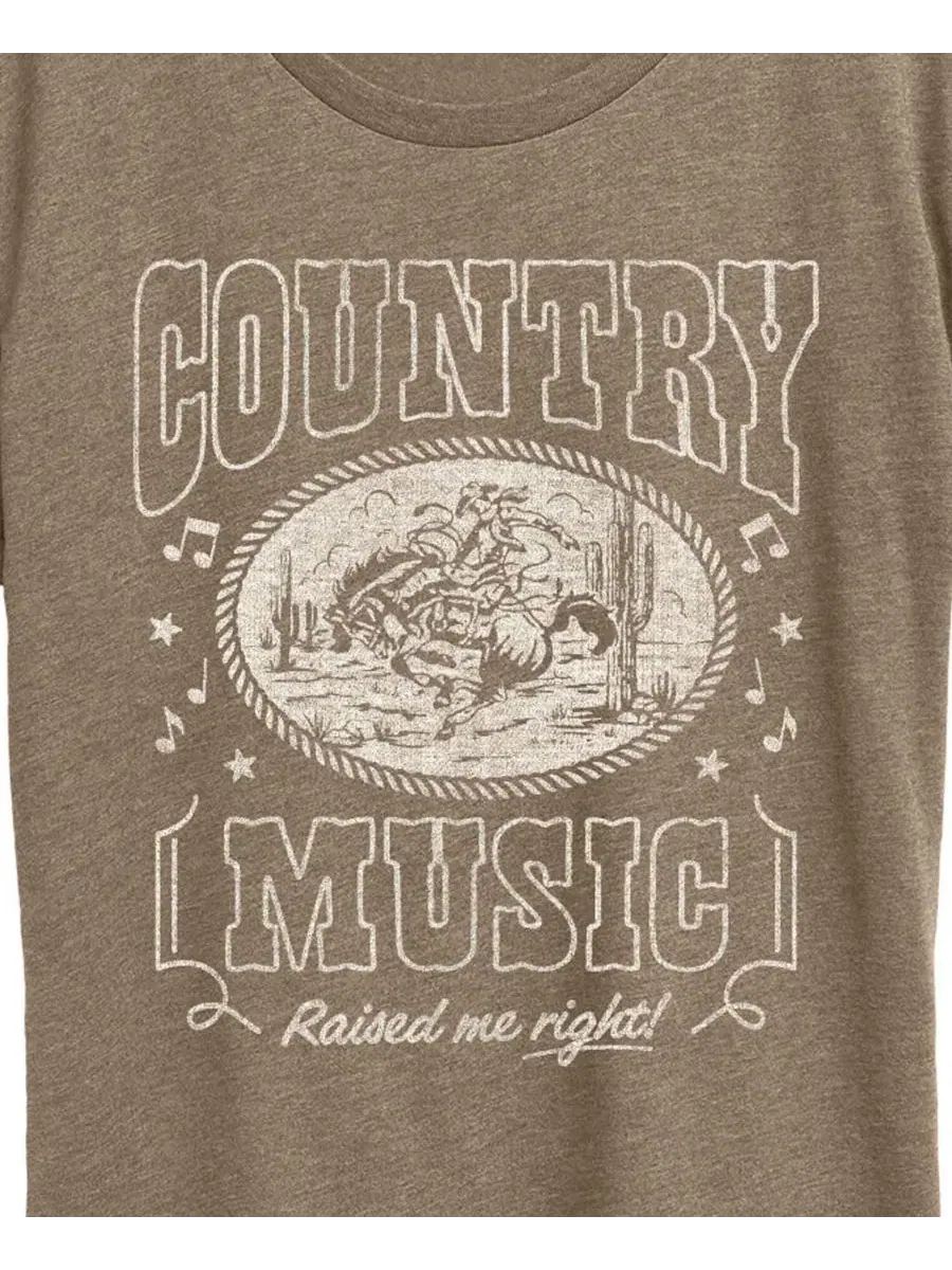 Футболка с принтом, классический крой, Country Graphic Hybrid Apparel, Heather Mocha — изображение 3 из 3