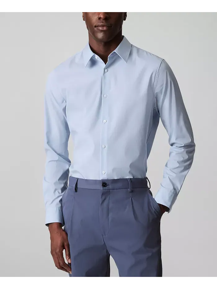 Мужская рубашка с длинным рукавом Slim Fit Supima Stretch на пуговицах Calvin Klein