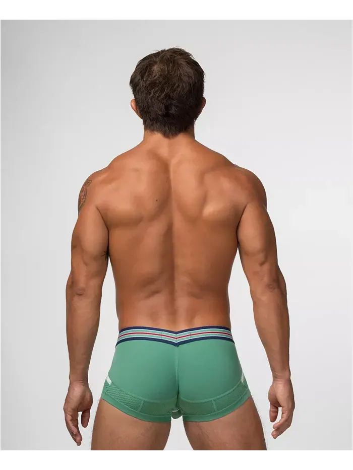Мужские трусы VARSITY Anatomic Mini Trunk Rounderbum — изображение 3 из 5, зеленый