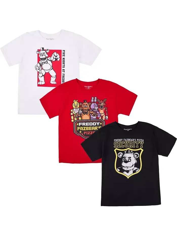 Футболки Big Boys Bioworld Youth 3pk-Large Five Nights At Freddy'S