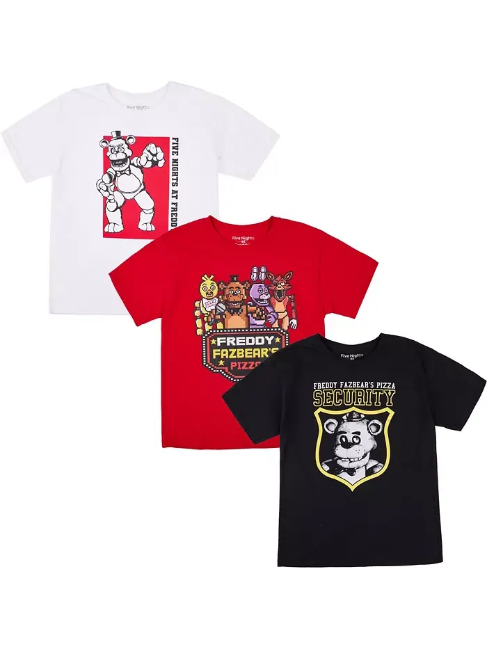 Футболка для подростков Big Boys Bioworld Youth, 3 шт. в упаковке, размер XL Five Nights At Freddy's