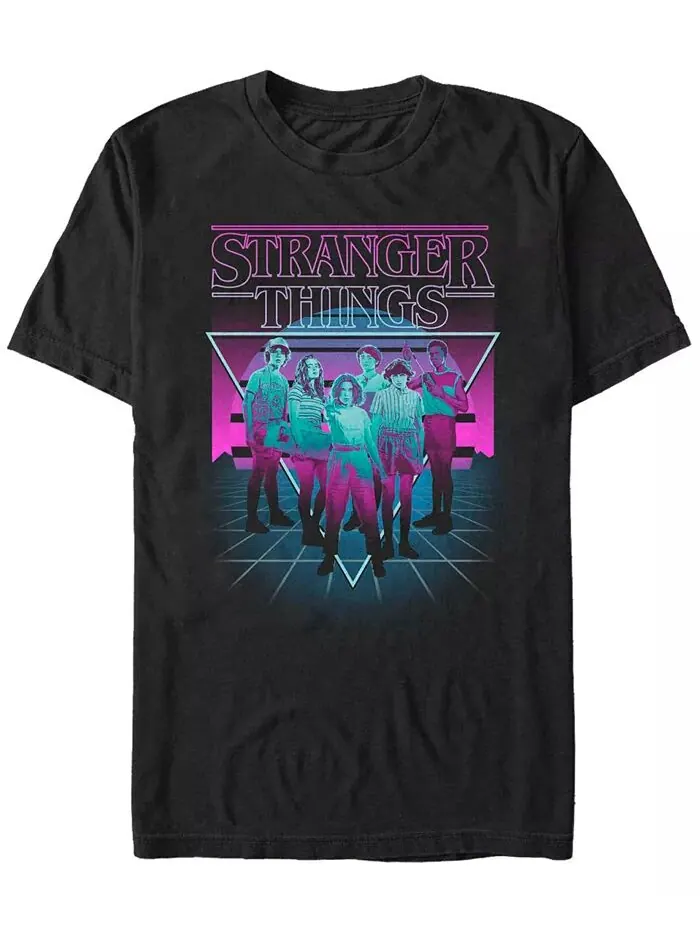 Футболка мужская Stranger Things Group с коротким рукавом Fifth Sun — изображение 1 из 1, черный