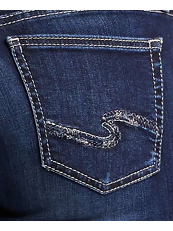 Женские джинсы Boyfriend Mid Rise Slim Leg Silver Jeans Co. — изображение 6 из 6, синий