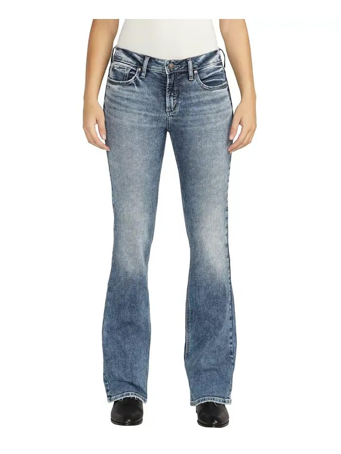 Женские джинсы Suki Mid Rise Bootcut Silver Jeans Co. — изображение 1 из 3, синий