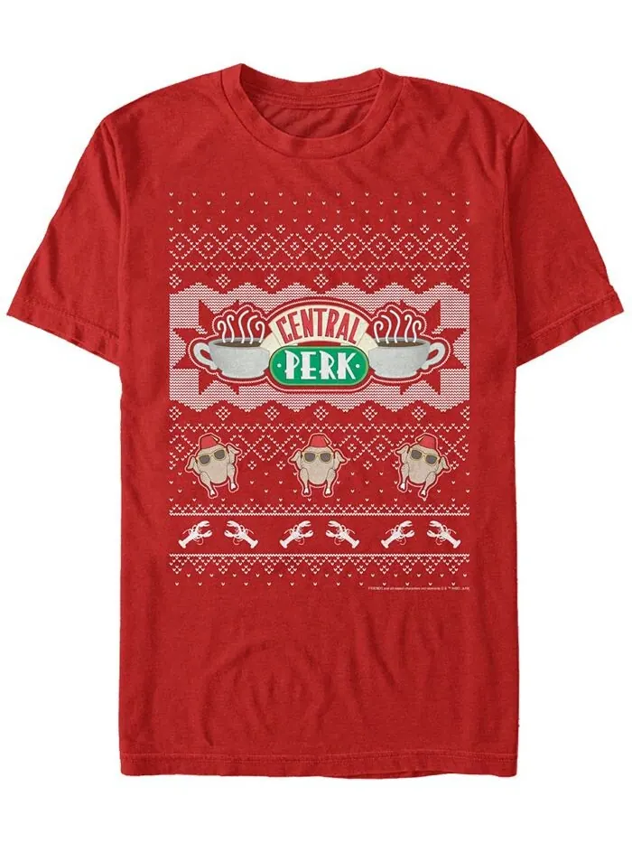 Мужская футболка Friends Central Perk с коротким рукавом Fifth Sun — изображение 1 из 1, красный