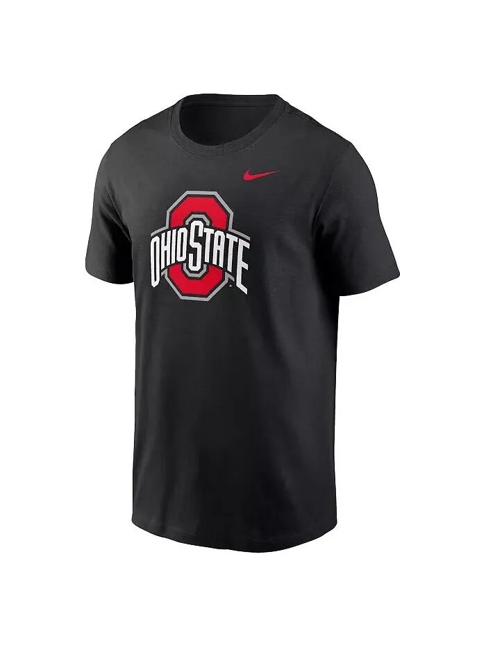 Мужская футболка с логотипом Ohio State Buckeyes Primetime Evergreen Nike — изображение 2 из 3, серый