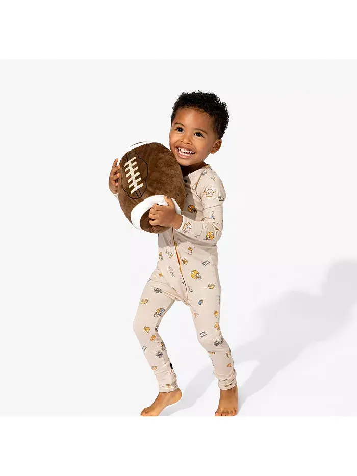 Детский унисекс комбинезон Baby Football Convertible Footie Bellabu Bear — изображение 2 из 3, коричневый/бежевый