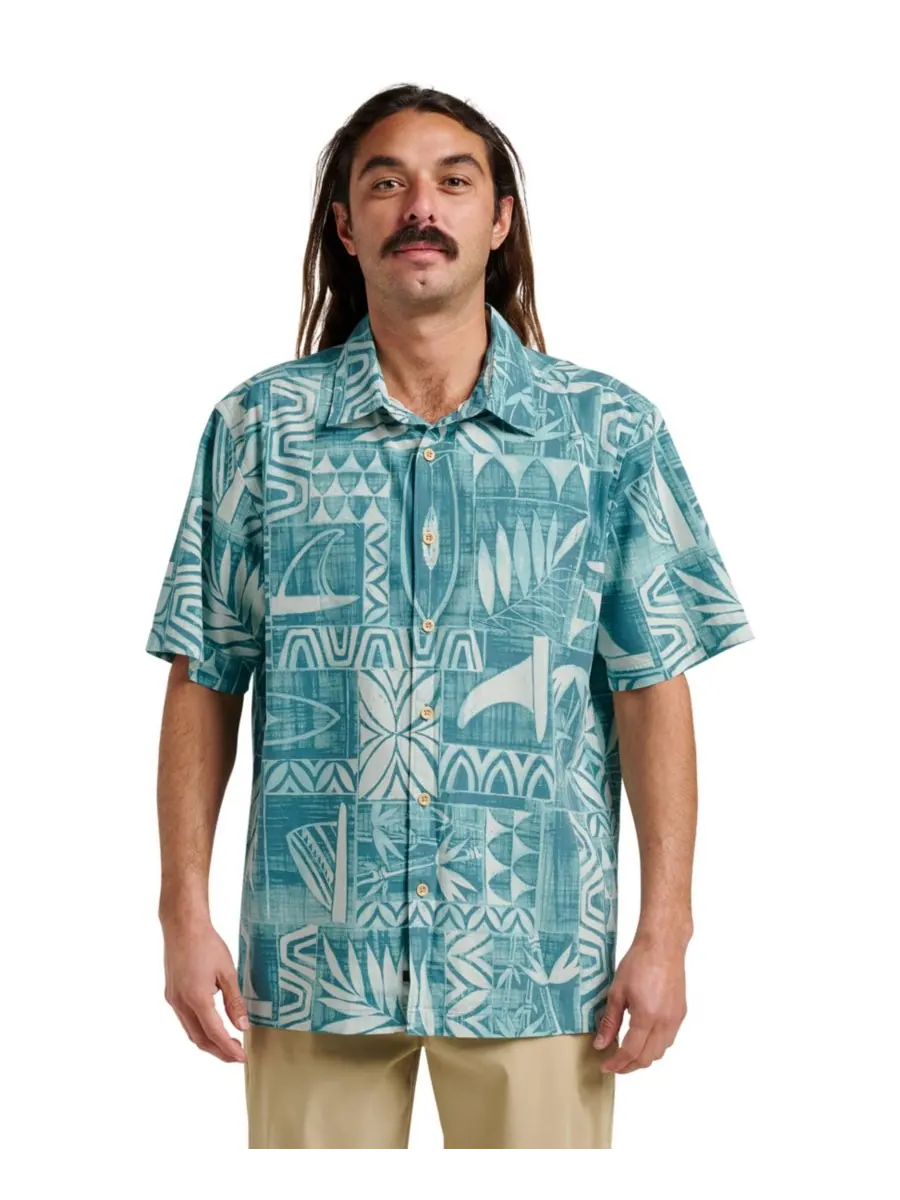 Мужская рубашка Quiksilver Comfort Fit Quiksilver Waterman — изображение 1 из 7, голубой