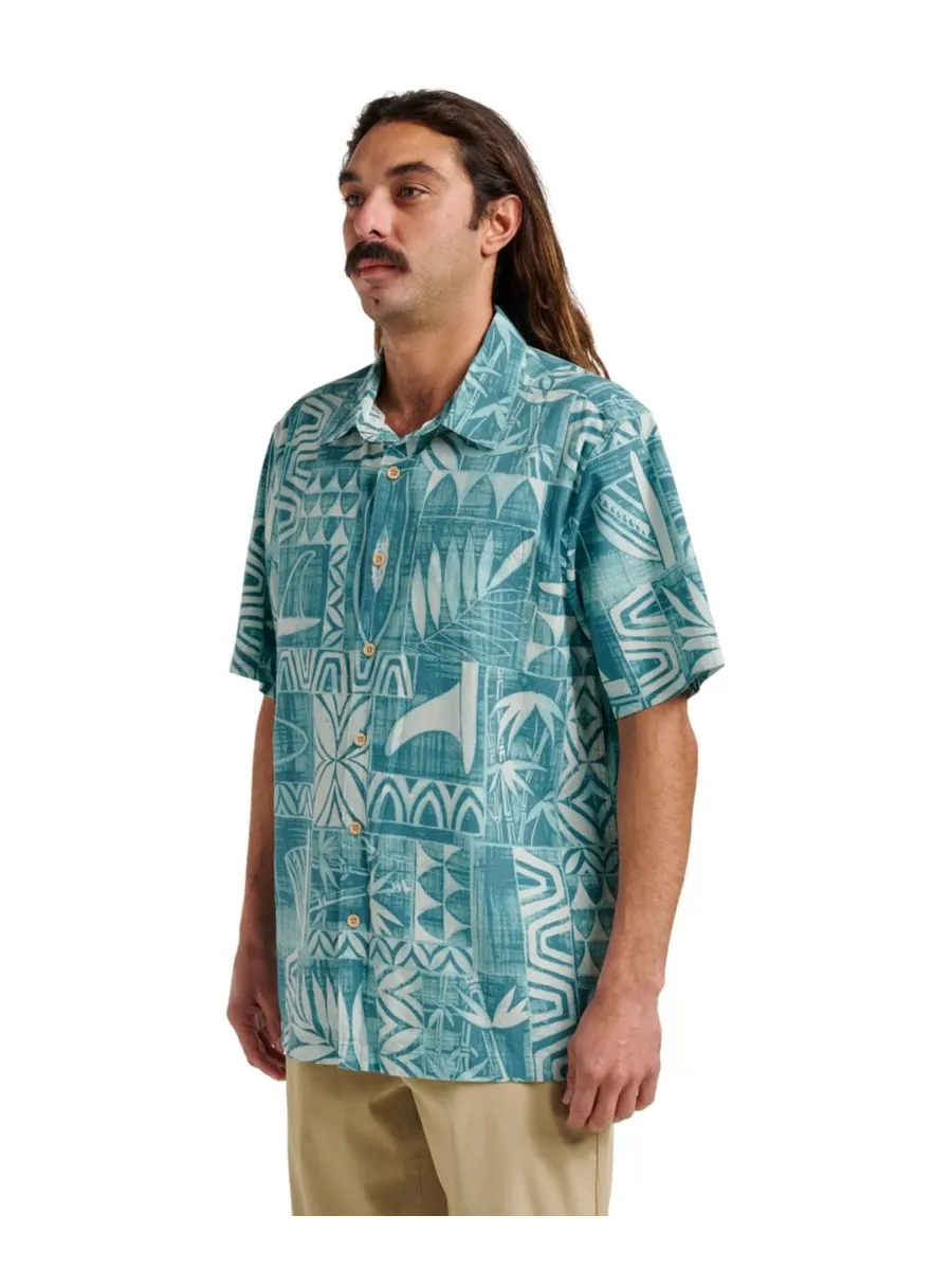 Мужская рубашка Quiksilver Comfort Fit Quiksilver Waterman — изображение 3 из 7, голубой