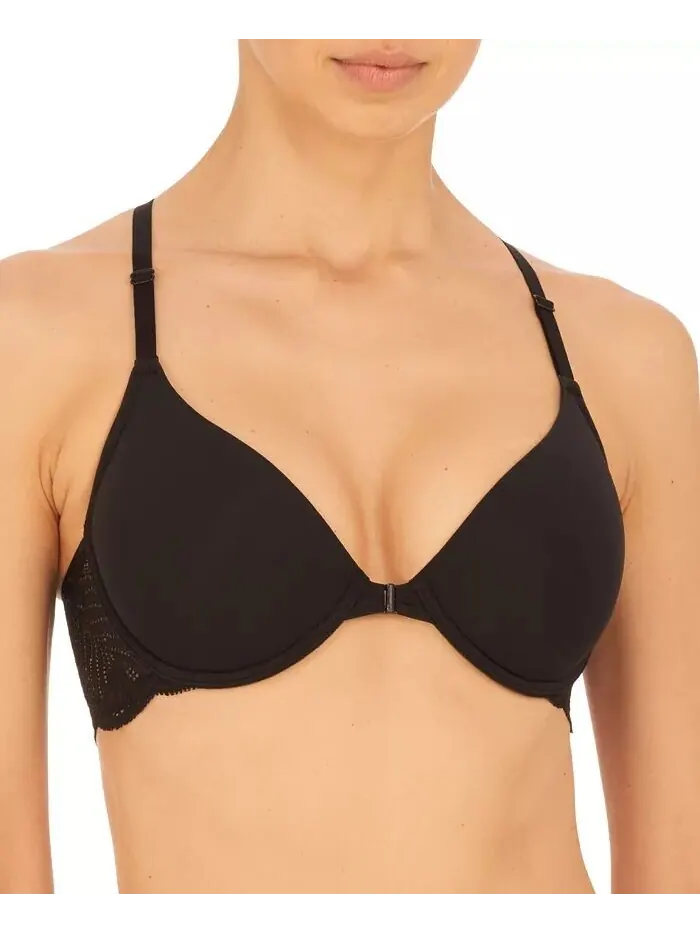 Женский бюстгальтер на косточках Lush Front Close Contour 728309 Natori — изображение 1 из 7, черный