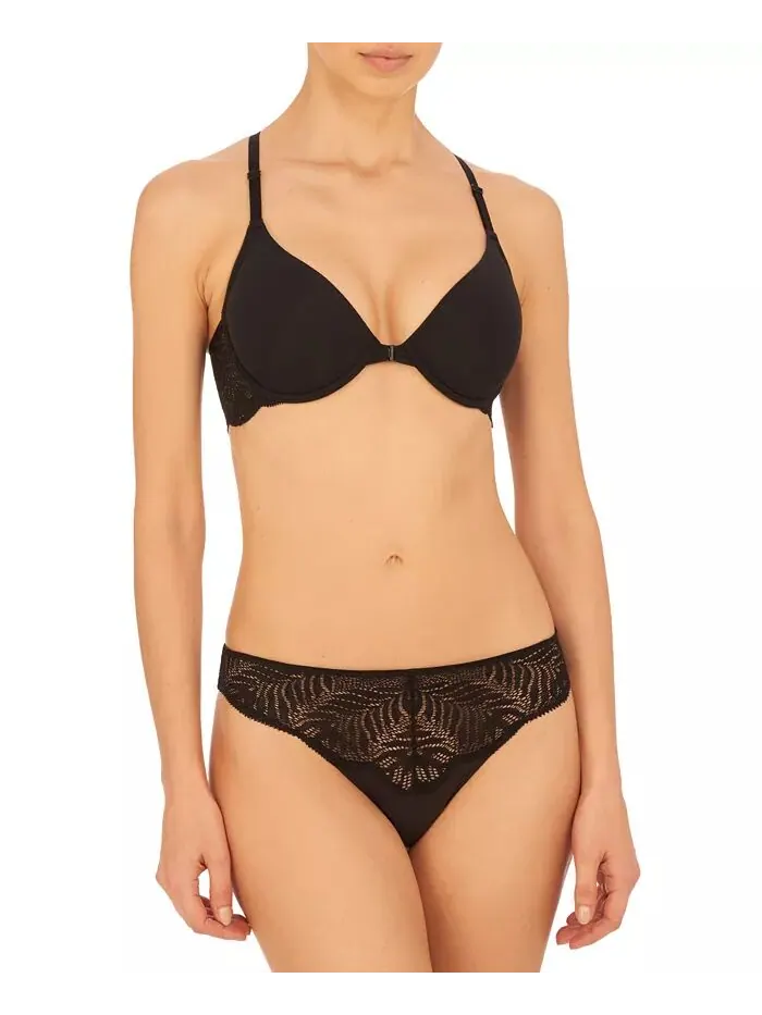 Женский бюстгальтер на косточках Lush Front Close Contour 728309 Natori — изображение 2 из 7, черный