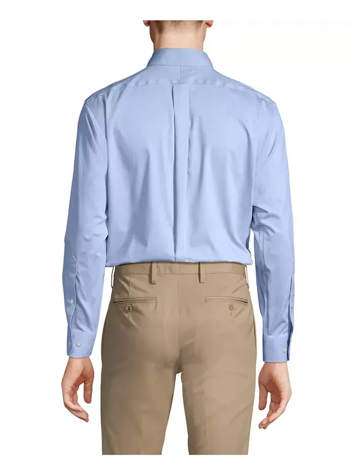 Рубашка мужская Big & Tall Traditional Fit, классический крой, без глажки, из пима-хлопка, с — изображение 2 из 3