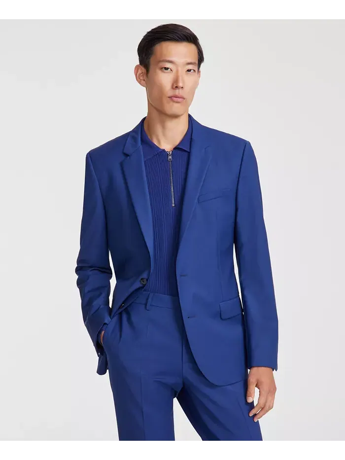 Мужской приталенный пиджак Superflex Stretch из эластичной ткани Hugo Boss