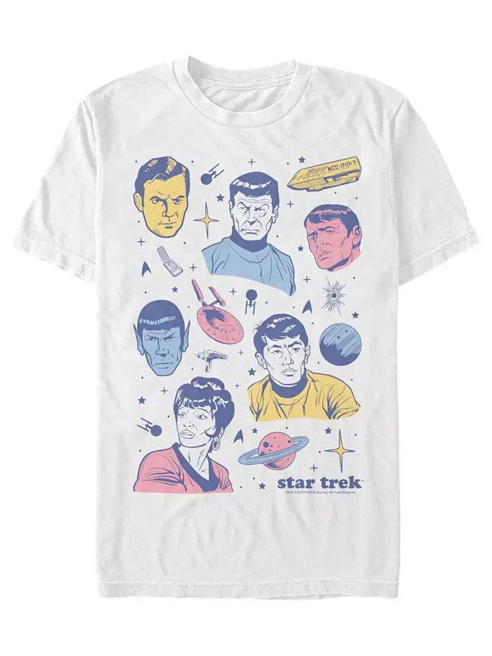 Мужская футболка Star Trek the Original Series с длинным рукавом Fifth Sun — изображение 1 из 3, белый
