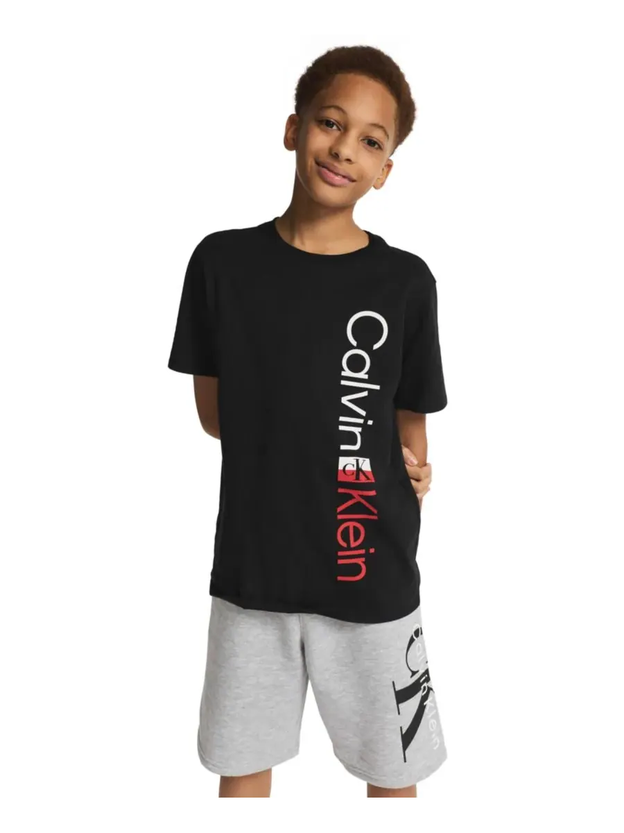 Детские шорты CK Graphic Knit Pull-On Shorts (размер 8-20) из трикотажа с графическим принтом