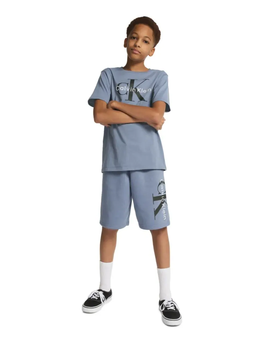 Детские шорты CK Graphic Knit Pull-On Shorts (размер 8-20) из трикотажа с графическим принтом