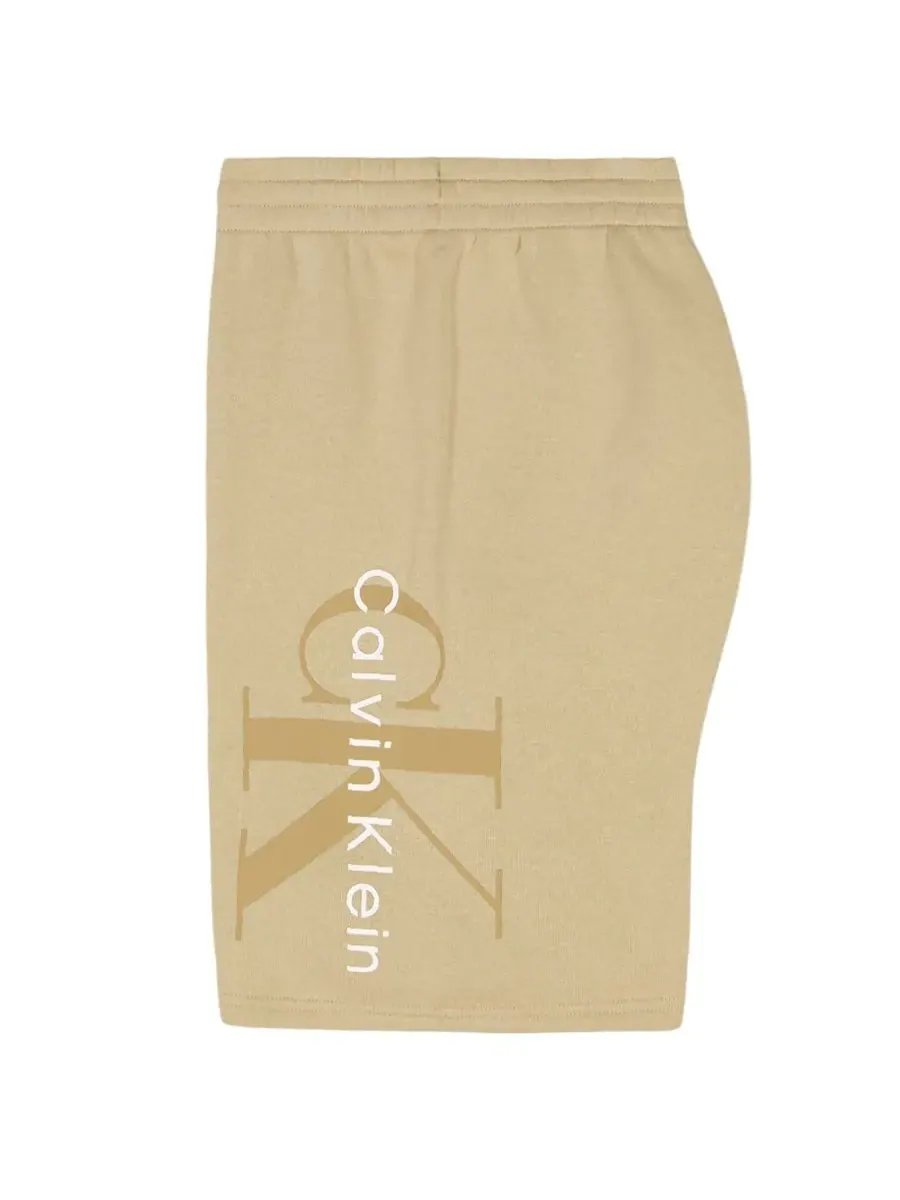 Детские шорты CK Graphic Knit Pull-On Shorts (размер 8-20) из трикотажа с графическим принтом — изображение 3 из 5, белый