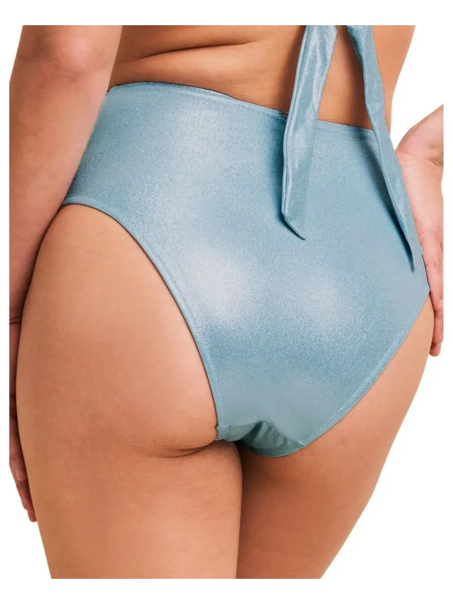 Женские плавки-бикини Rina Swimwear с высокой талией Adore Me — изображение 2 из 4, светлый синий