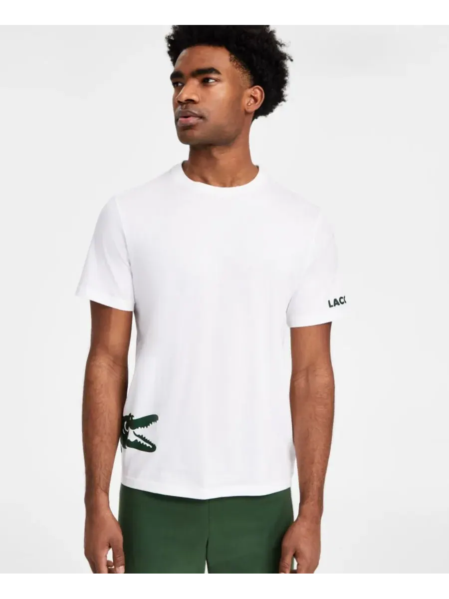 Мужская домашняя футболка с коротким рукавом и логотипом Lacoste — изображение 1 из 4, белый