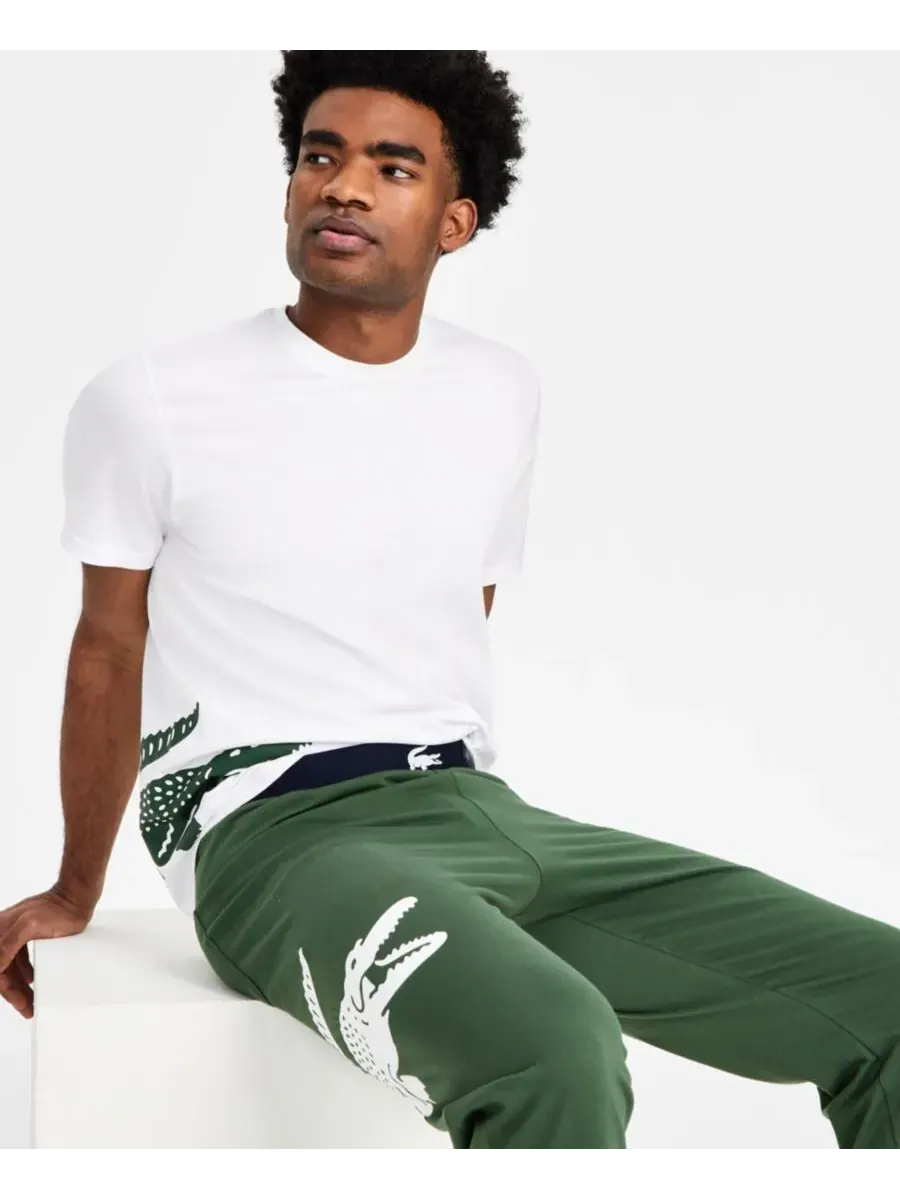 Мужская домашняя футболка с коротким рукавом и логотипом Lacoste — изображение 2 из 4, белый