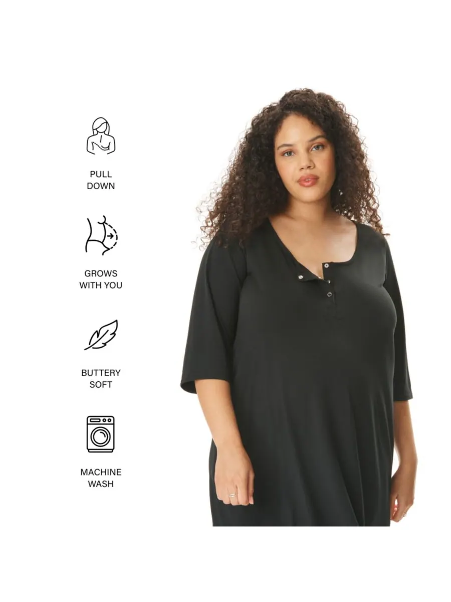 Ночная рубашка для беременных Motherhood Women's Maternity Sleep Henely с отверстием для кормления — изображение 4 из 4