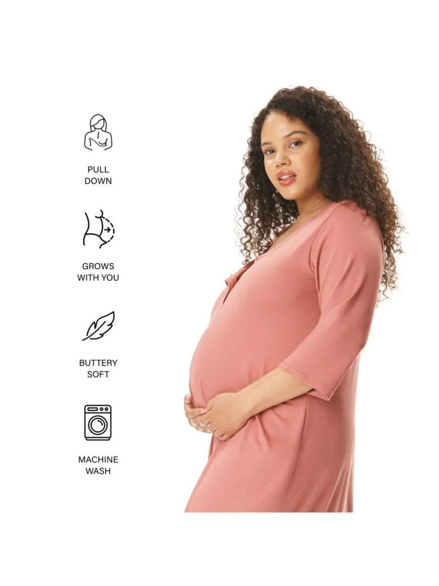 Ночная рубашка для беременных Motherhood Women's Maternity Sleep Henely с отверстием для кормления — изображение 3 из 4