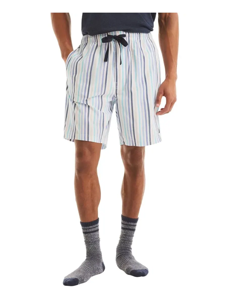 Мужские тканые пижамные шорты с эластичным поясом Nautica — изображение 1 из 4, яркий белый