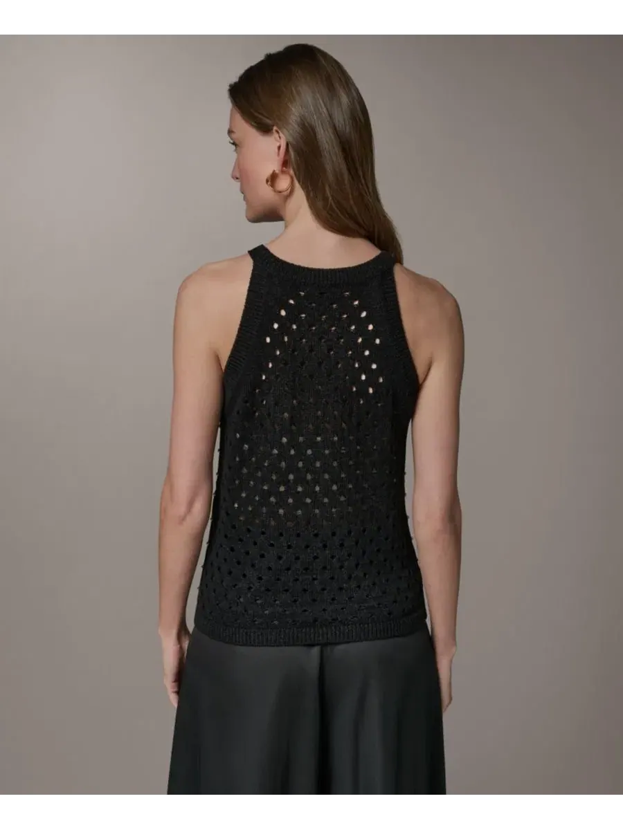 Женский джемпер без рукавов с пайетками Donna Karan New York — изображение 5 из 8, черный