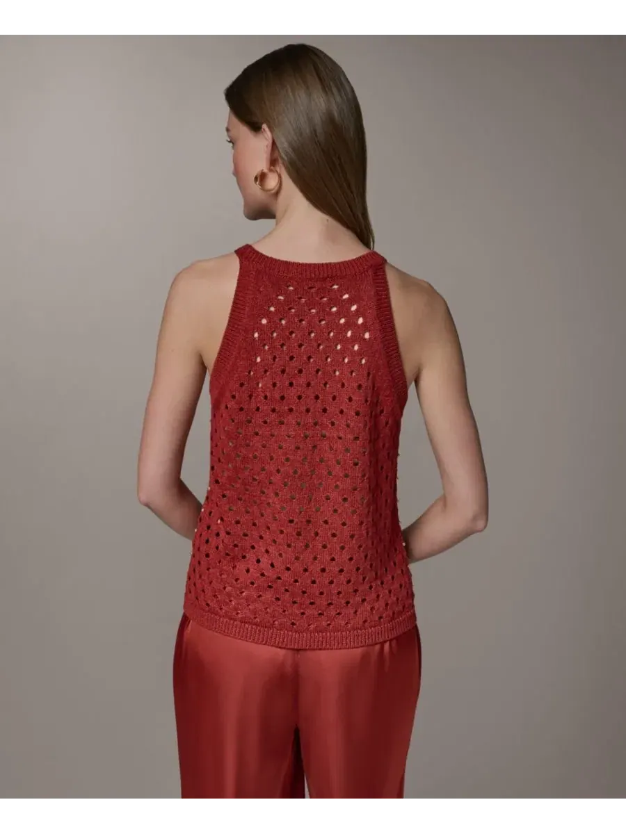 Свитер без рукавов с блестками Donna Karan New York — изображение 5 из 8, коричневый